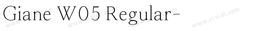 Giane W05 Regular字体转换
